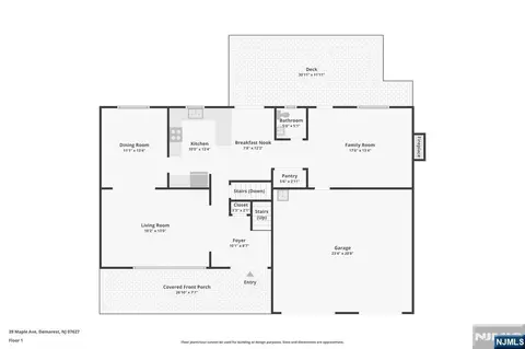 Floorplan - 39 Maple Ave, Demarest, NJ 07627 photo 2 of 3