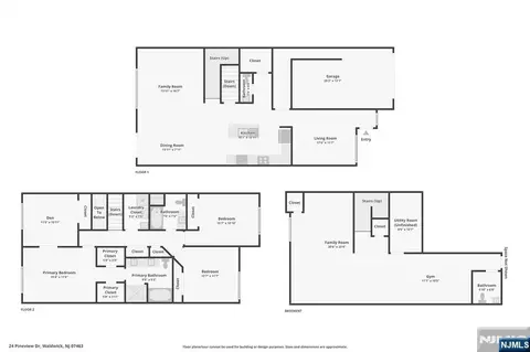 Floorplan - 24 Pineview Dr, Waldwick, NJ 07463 photo 1 of 1