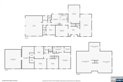Floorplan - 12 Apache Rd, Wayne, NJ 07470 photo 4 of 4