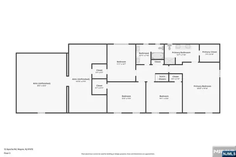 Floorplan - 12 Apache Rd, Wayne, NJ 07470 photo 2 of 4