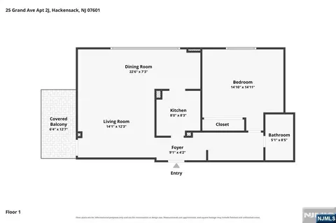 Floorplan - 25 Grand Ave #2J, Hackensack, NJ 07601 photo 1 of 1