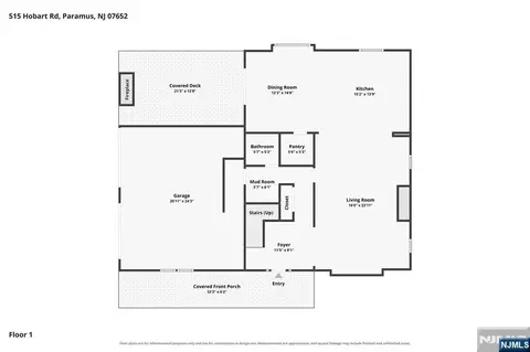 Floorplan - 515 Hobart Rd, Paramus, NJ 07652 photo 1 of 2