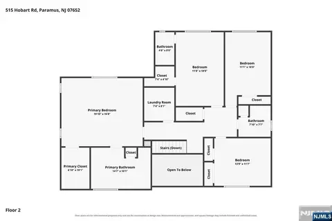 Floorplan - 515 Hobart Rd, Paramus, NJ 07652 photo 2 of 2