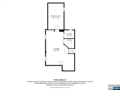 Floorplan - 376 Chelsea St, Paramus, NJ 07652 photo 1 of 7
