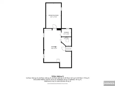 Floorplan - 376 Chelsea St, Paramus, NJ 07652 photo 1 of 6