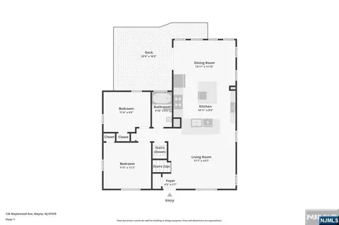 Floorplan - 122 Maplewood Ave, Wayne, NJ 07470 photo 3 of 4
