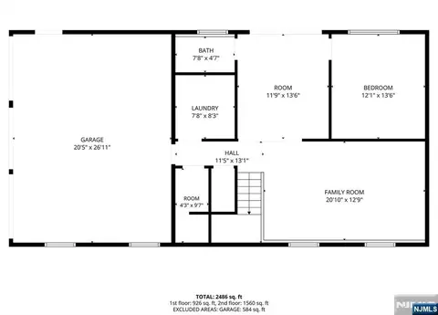 Floorplan - 73 Brandon Ave, Wayne, NJ 07470 photo 1 of 3