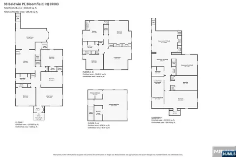 Floorplan - 98 Baldwin Pl, Bloomfield, NJ 07003 photo 1 of 3