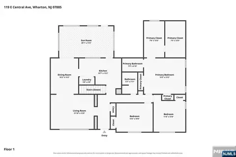 Floorplan - 119 E Central Ave, Wharton, NJ 07885 photo 1 of 3
