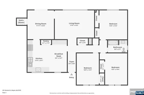 Floorplan - 201 Kiwanis Dr, Wayne, NJ 07470 photo 1 of 3