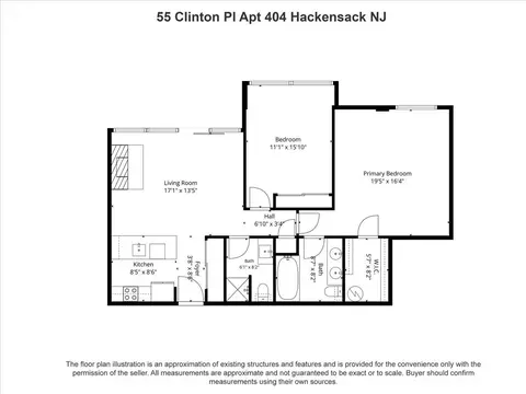 Floorplan - 55 Clinton Pl #404, Hackensack, NJ 07601 photo 1 of 1
