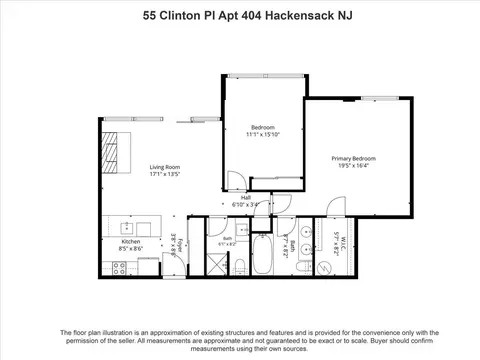Floorplan - 55 Clinton Pl #404, Hackensack, NJ 07601 photo 1 of 1