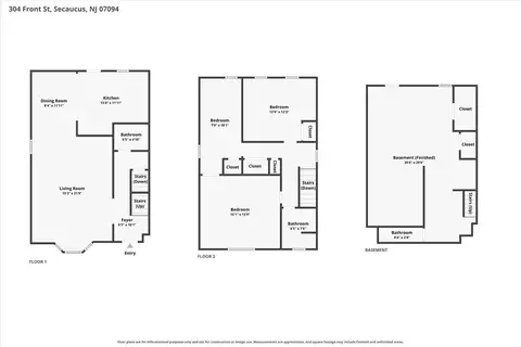 Floorplan - 304 Front St, Secaucus, NJ 07094 photo 1 of 1