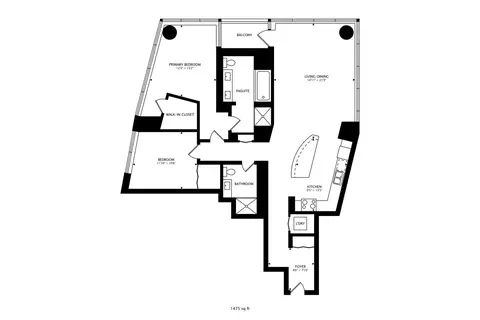 Floorplan - 60 E Monroe St #1707, Chicago, IL 60603 photo 1 of 1