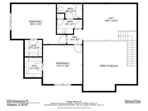 Floorplan - 2024 Mackenzie Pl, Wheaton, IL 60187 photo 2 of 3