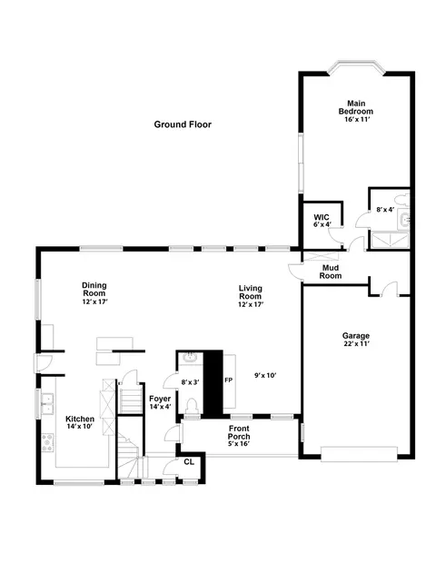 Floorplan - 427 Uvedale Rd, Riverside, IL 60546 photo 1 of 4