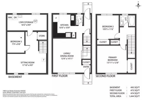 Floorplan - 1903 Lee St, Evanston, IL 60202 photo 1 of 1