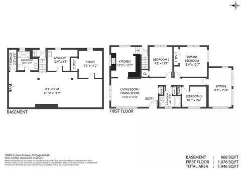 Floorplan - 10905 S Lowe Ave, Chicago, IL 60628 photo 1 of 1