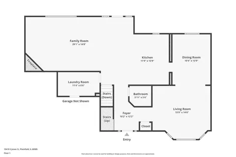 Floorplan - 13410 Jones Ct, Plainfield, IL 60585 photo 1 of 2