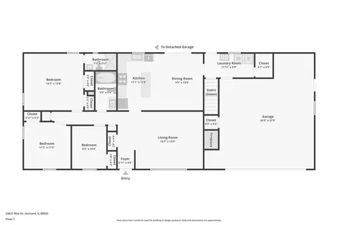 Floorplan - 23621 Rita Dr, Harvard, IL 60033 photo 1 of 4
