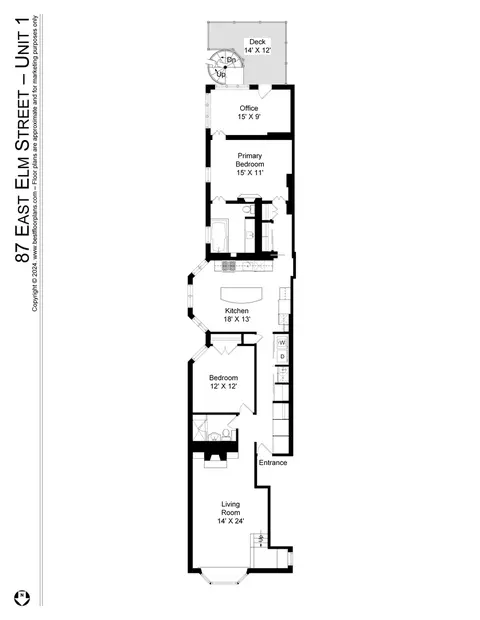 Floorplan - 87 Elm St #1, Chicago, IL 60611 photo 1 of 1