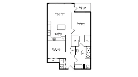 Floorplan - 225 S Sangamon St #911, Chicago, IL 60607 photo 1 of 1