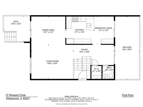 Floorplan - 27 Windward Cir, Willowbrook, IL 60527 photo 2 of 3