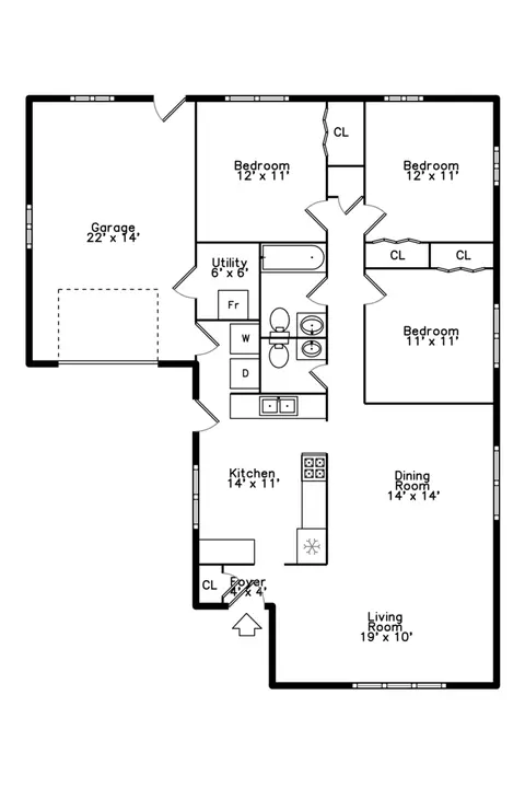 Floorplan - 938 Bryn Mawr Ave, Bartlett, IL 60103 photo 1 of 2