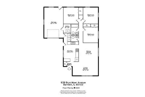 Floorplan - 938 Bryn Mawr Ave, Bartlett, IL 60103 photo 2 of 2