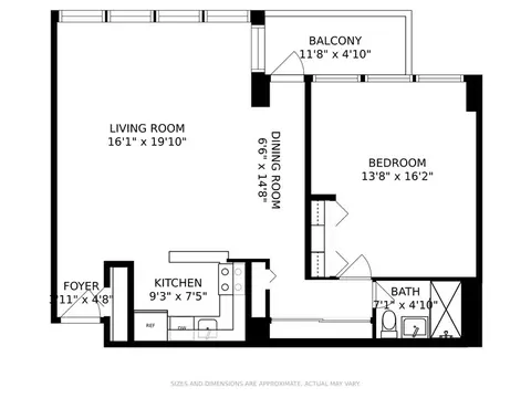 Floorplan - 33 E Cedar St #19D, Chicago, IL 60611 photo 1 of 1