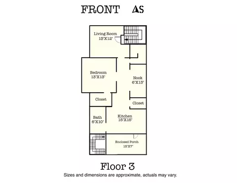 Floorplan - 4018 W Eddy St, Chicago, IL 60641 photo 3 of 4