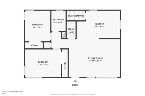 Floorplan - 3745 W 157th St, Markham, IL 60428 photo 1 of 4
