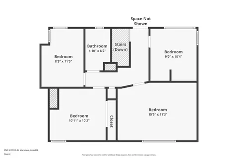 Floorplan - 3745 W 157th St, Markham, IL 60428 photo 2 of 4