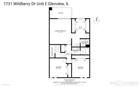 Floorplan - 1731 Wildberry Dr #E, Glenview, IL 60025 photo 3 of 4