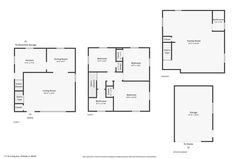 Floorplan - 111 N Irving Ave, Hillside, IL 60162 photo 1 of 5