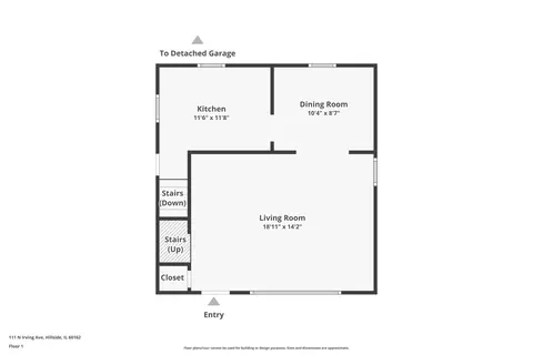 Floorplan - 111 N Irving Ave, Hillside, IL 60162 photo 3 of 5