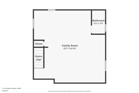 Floorplan - 111 N Irving Ave, Hillside, IL 60162 photo 5 of 5