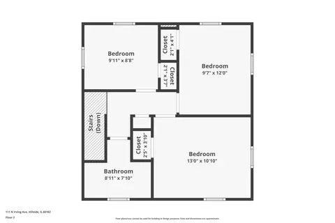 Floorplan - 111 N Irving Ave, Hillside, IL 60162 photo 4 of 5