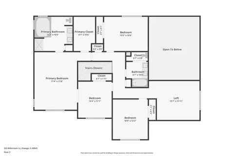 Floorplan - 333 Millstream Ln, Oswego, IL 60543 photo 4 of 4