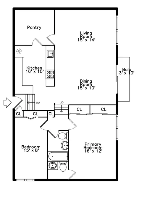 Floorplan - 9518 Dee Rd #2A, Des Plaines, IL 60016 photo 1 of 2