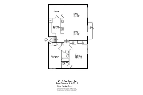 Floorplan - 9518 Dee Rd #2A, Des Plaines, IL 60016 photo 2 of 2