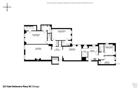Floorplan - 227 E Delaware Pl #9C, Chicago, IL 60611 photo 1 of 1