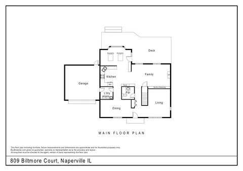 Floorplan - 809 Biltmore Ct, Naperville, IL 60563 photo 1 of 3