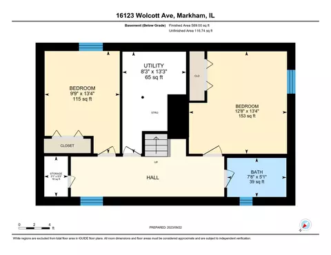 Floorplan - 16123 Wolcott Ave, Markham, IL 60428 photo 1 of 3