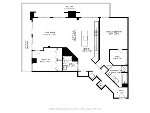 Floorplan - 910 W Madison St #506, Chicago, IL 60607 photo 1 of 1