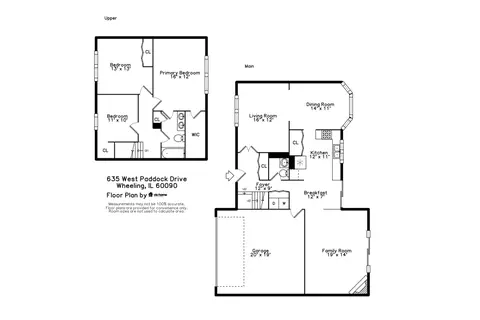 Floorplan - 635 W Paddock Dr, Wheeling, IL 60090 photo 1 of 1