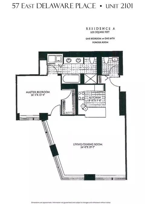 Floorplan - 57 E Delaware Pl #2101, Chicago, IL 60611 photo 1 of 1