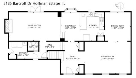 Floorplan - 5185 Barcroft Dr, Hoffman Estates, IL 60010 photo 1 of 4