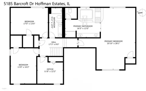 Floorplan - 5185 Barcroft Dr, Hoffman Estates, IL 60010 photo 2 of 4