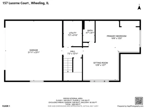 Floorplan - 157 Lucerne Ct, Wheeling, IL 60090 photo 2 of 2